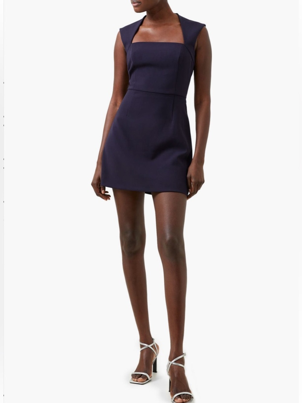 French Connection Ruth Whisper A Line Dress - Navy